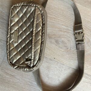 Gold Quilted Crossbody Bag